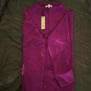 Purple sweatshirt dress with elastane, 32 long and 19 wide, with pocket